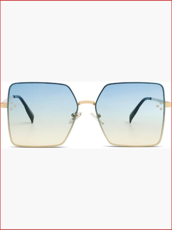 Trendy Square Sunglasses Oversized Designer Style UV Protection main image 4